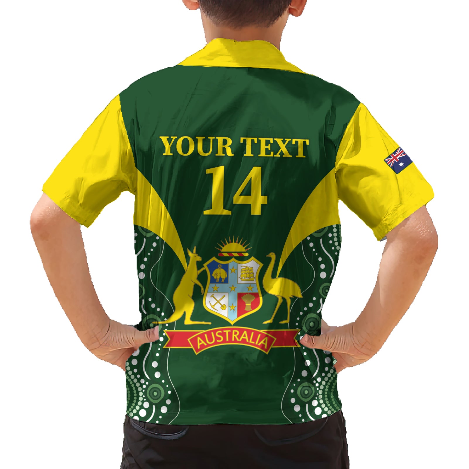 Custom Australia Cricket Hawaiian Shirt 2024 World Cup Go Aussie - Green Version - Vibe Hoodie Shop