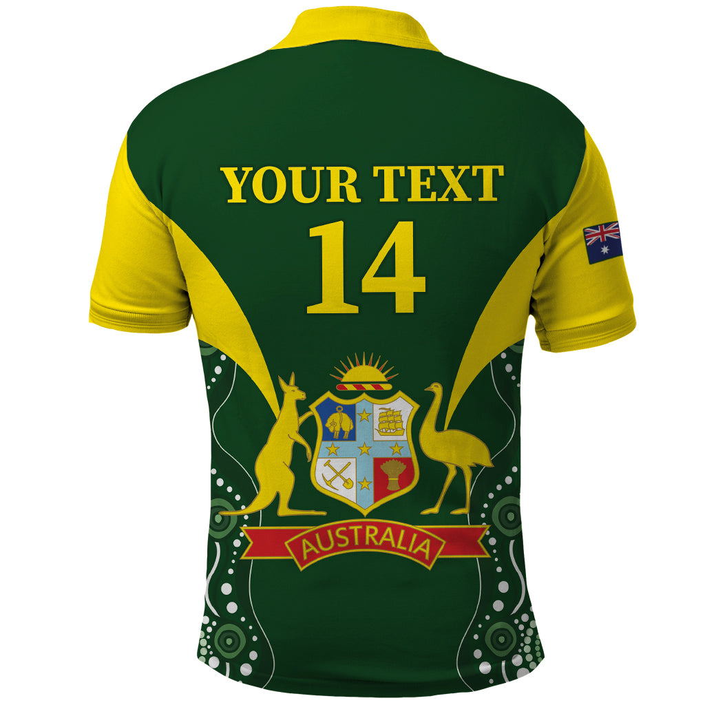 Custom Australia Cricket Polo Shirt 2024 World Cup Go Aussie - Green Version - Vibe Hoodie Shop