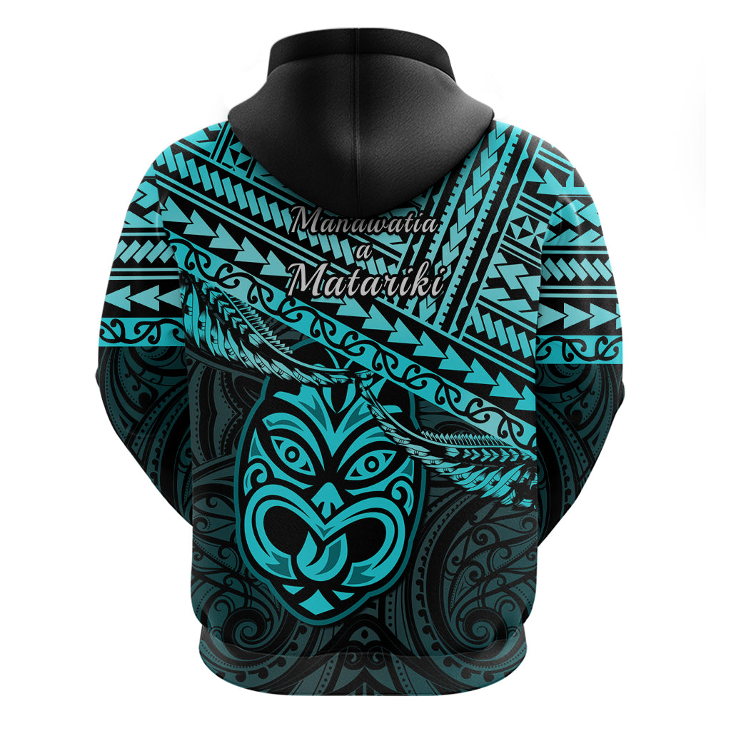 Matariki New Zealand Hoodie Maori New Year Tiki Turquoise Version - Vibe Hoodie Shop