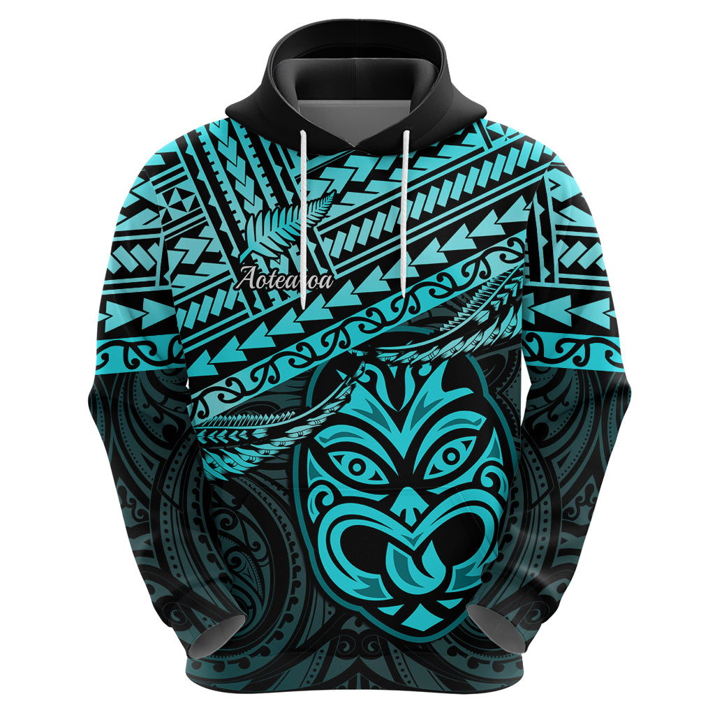 Matariki New Zealand Hoodie Maori New Year Tiki Turquoise Version - Vibe Hoodie Shop