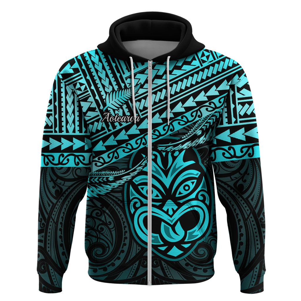 Personalised Matariki New Zealand Hoodie Maori New Year Tiki Turquoise Version - Vibe Hoodie Shop