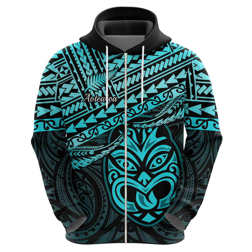 Personalised Matariki New Zealand Hoodie Maori New Year Tiki Turquoise Version - Vibe Hoodie Shop