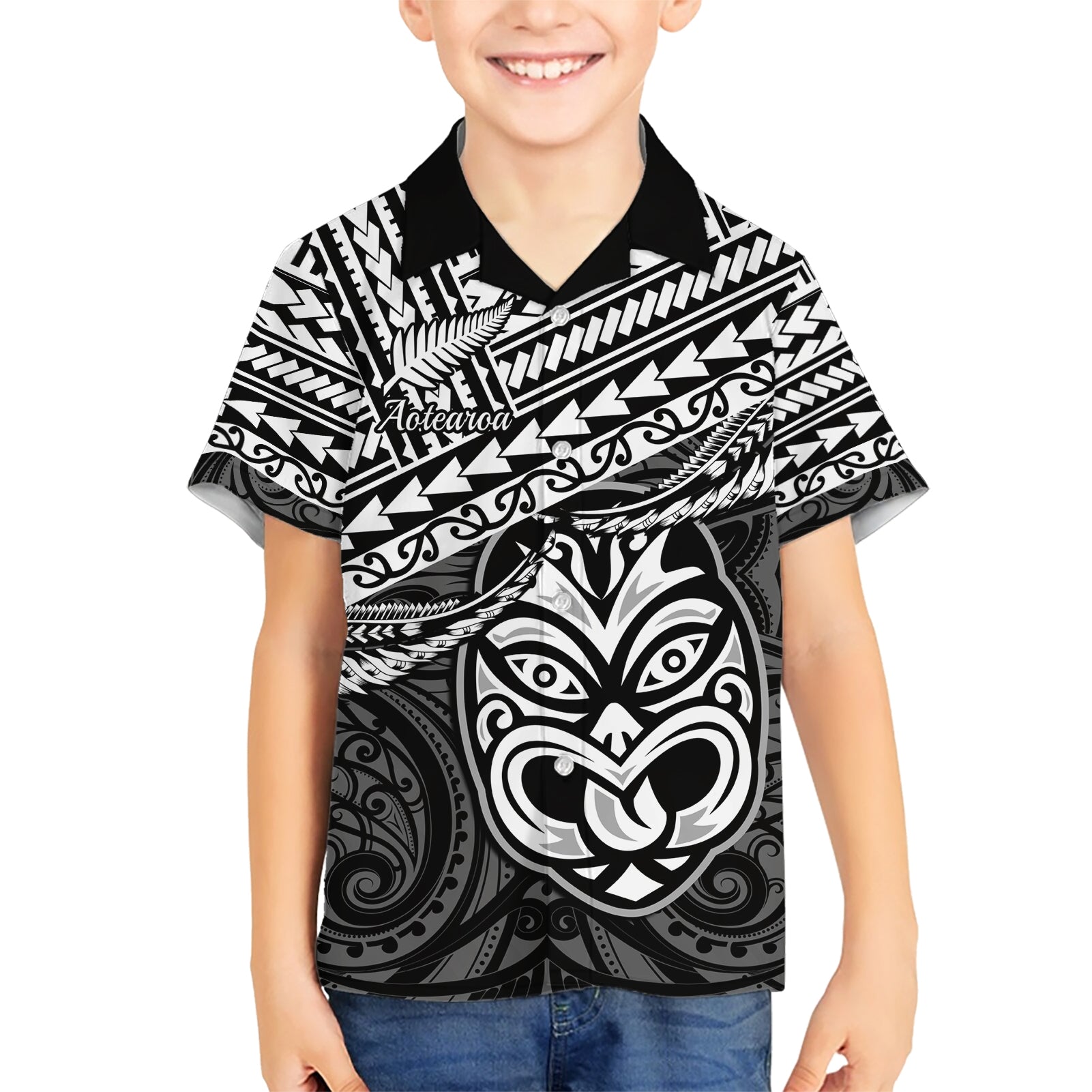 Personalised Matariki New Zealand Hawaiian Shirt Maori New Year Tiki Black Version - Vibe Hoodie Shop