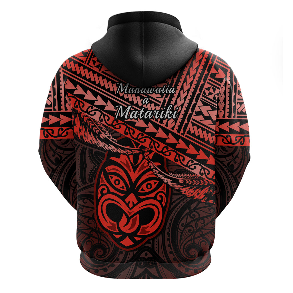 Matariki New Zealand Hoodie Maori New Year Tiki Red Version - Vibe Hoodie Shop