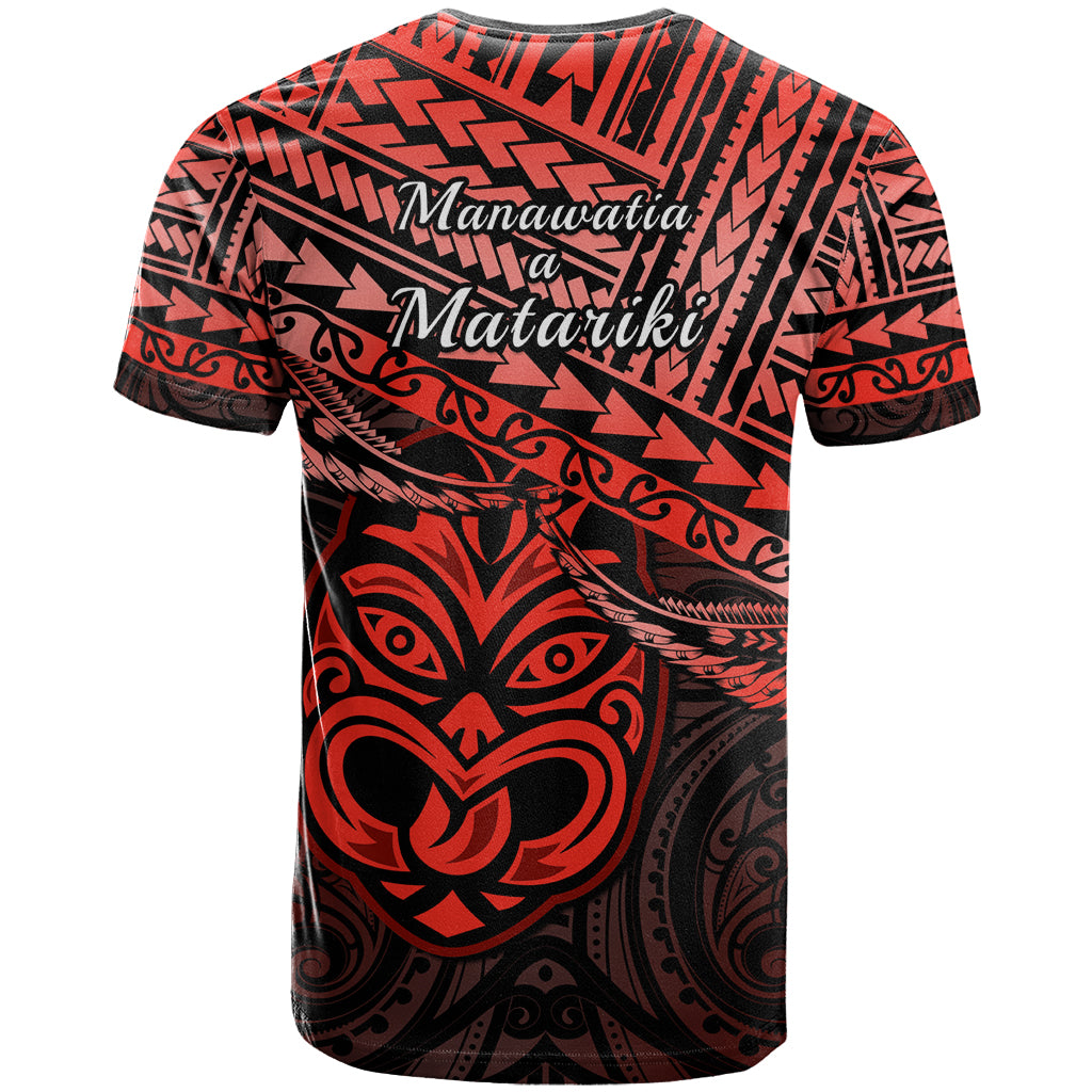 Matariki New Zealand T Shirt Maori New Year Tiki Red Version - Vibe Hoodie Shop