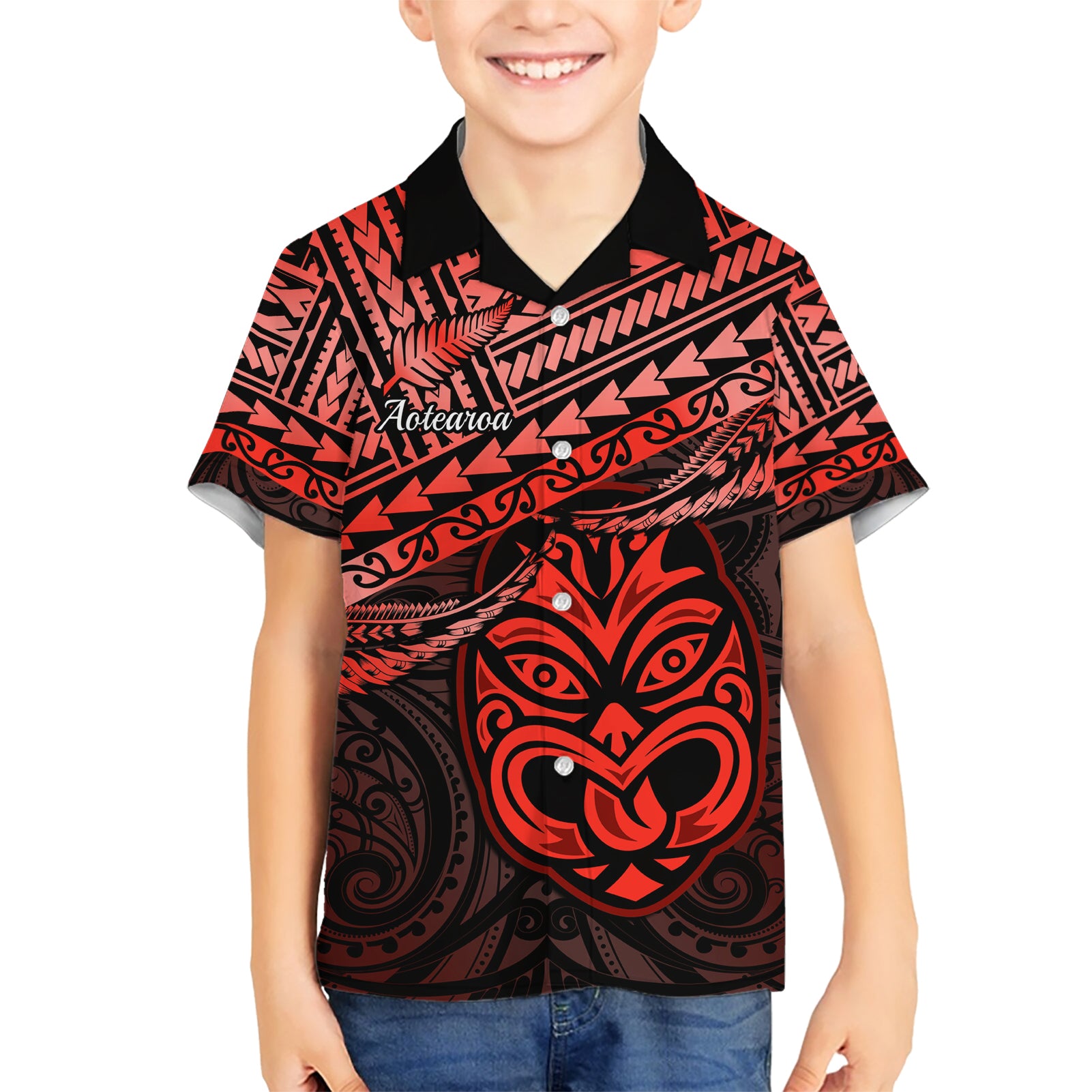 Personalised Matariki New Zealand Hawaiian Shirt Maori New Year Tiki Red Version - Vibe Hoodie Shop