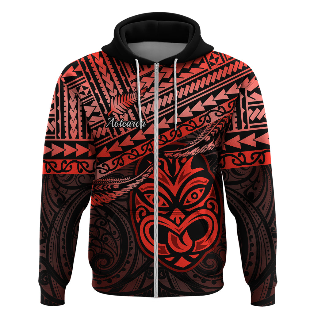 Personalised Matariki New Zealand Hoodie Maori New Year Tiki Red Version - Vibe Hoodie Shop