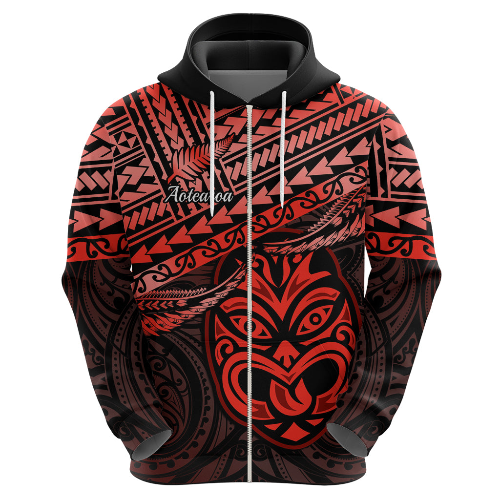 Personalised Matariki New Zealand Hoodie Maori New Year Tiki Red Version - Vibe Hoodie Shop