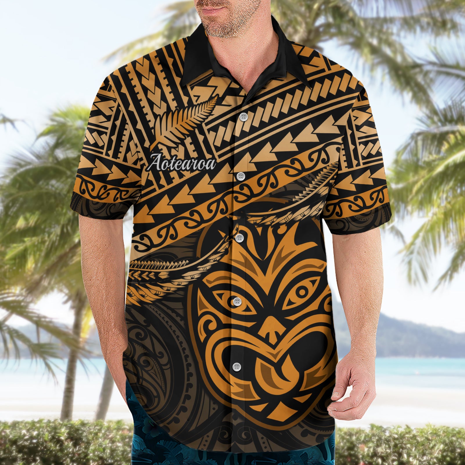 Matariki New Zealand Hawaiian Shirt Maori New Year Tiki Gold Version - Vibe Hoodie Shop
