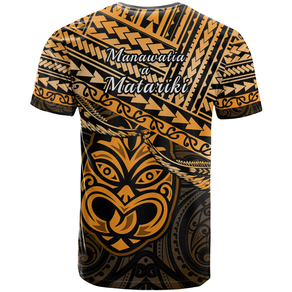 Matariki New Zealand T Shirt Maori New Year Tiki Gold Version - Vibe Hoodie Shop