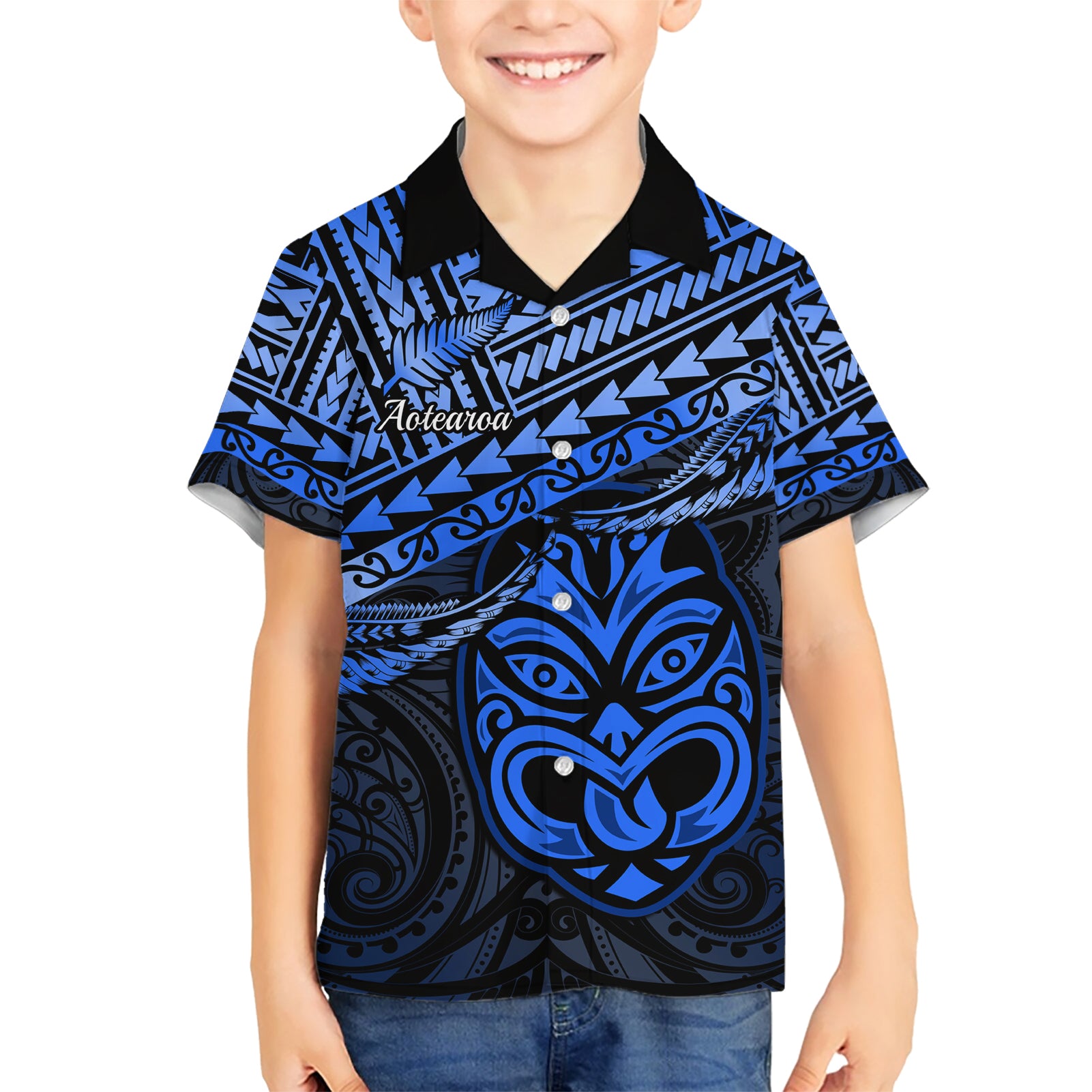 Matariki New Zealand Hawaiian Shirt Maori New Year Tiki Blue Version - Vibe Hoodie Shop