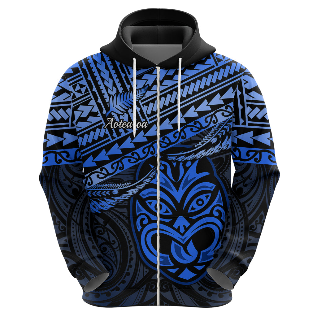 Personalised Matariki New Zealand Hoodie Maori New Year Tiki Blue Version - Vibe Hoodie Shop