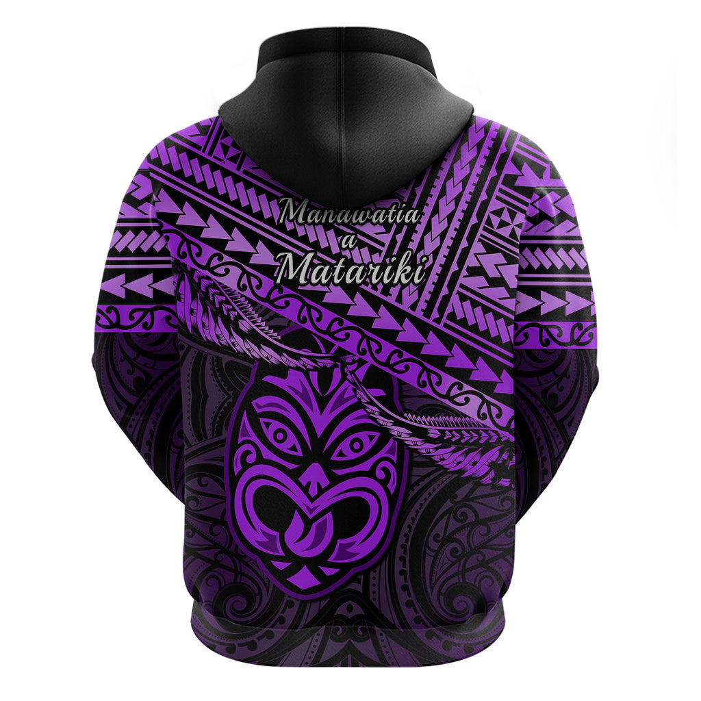 Matariki New Zealand Hoodie Maori New Year Tiki Purple Version - Vibe Hoodie Shop