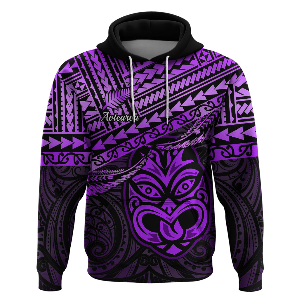 Personalised Matariki New Zealand Hoodie Maori New Year Tiki Purple Version - Vibe Hoodie Shop