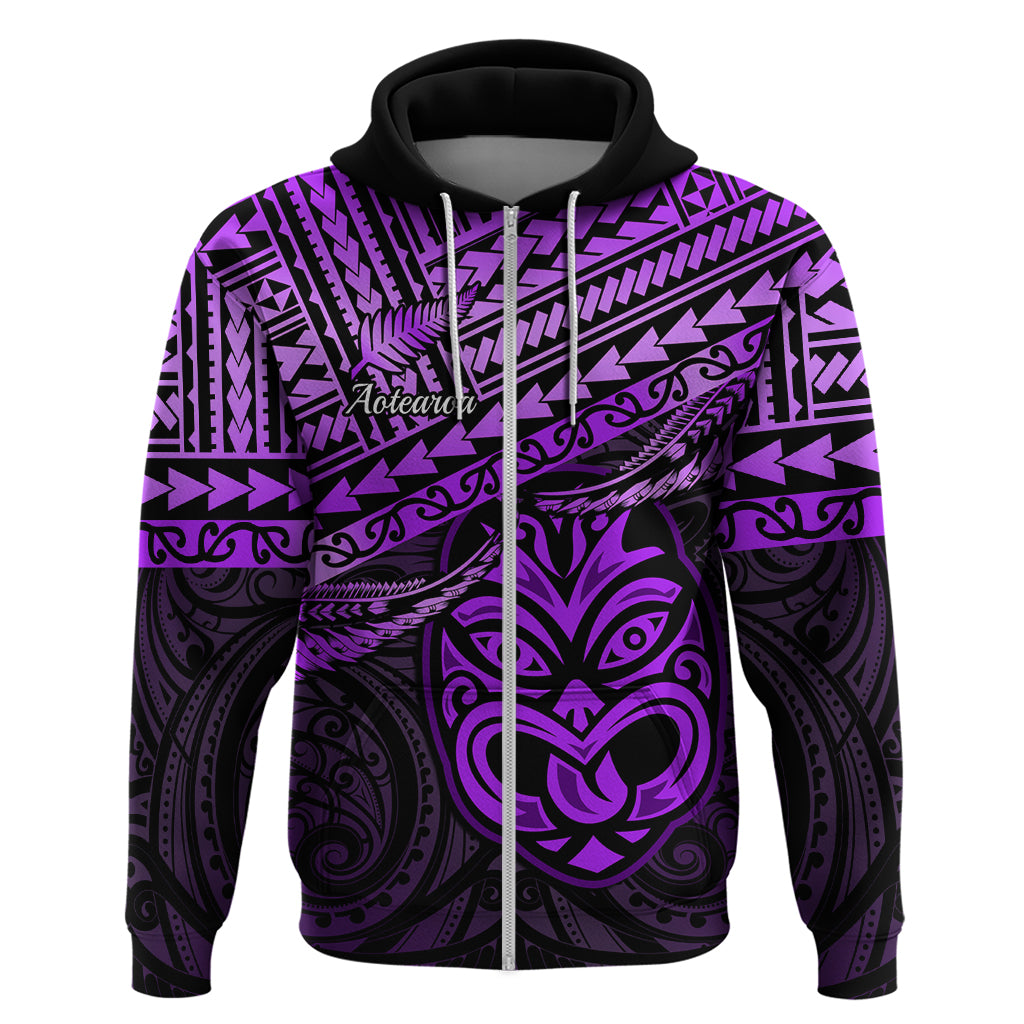 Personalised Matariki New Zealand Hoodie Maori New Year Tiki Purple Version - Vibe Hoodie Shop