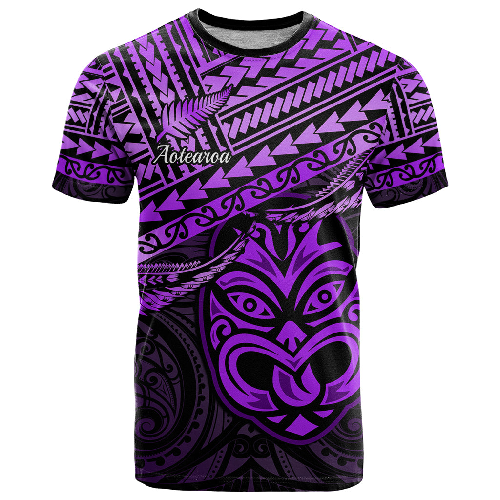 Personalised Matariki New Zealand T Shirt Maori New Year Tiki Purple Version - Vibe Hoodie Shop