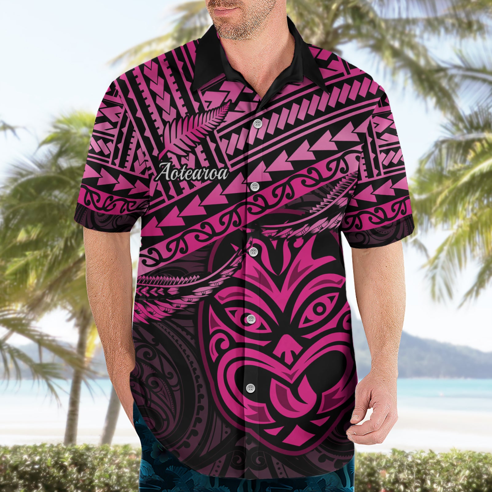 Matariki New Zealand Hawaiian Shirt Maori New Year Tiki Pink Version - Vibe Hoodie Shop