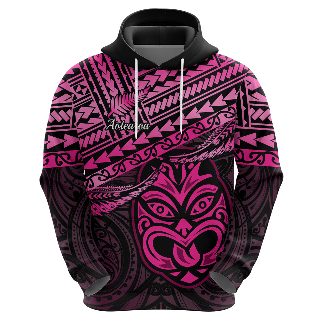 Personalised Matariki New Zealand Hoodie Maori New Year Tiki Pink Version - Vibe Hoodie Shop