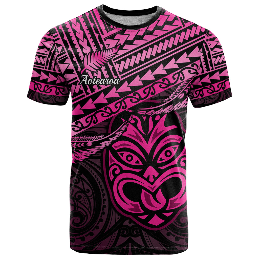 Personalised Matariki New Zealand T Shirt Maori New Year Tiki Pink Version - Vibe Hoodie Shop