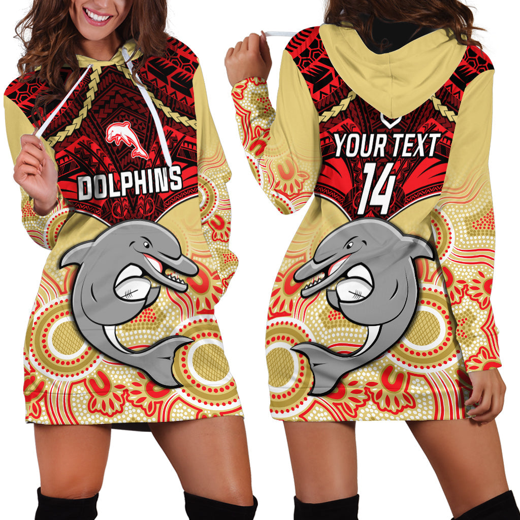 personalised-dolphins-rugby-hoodie-dress-aboriginal-mix-polynesian-pattern