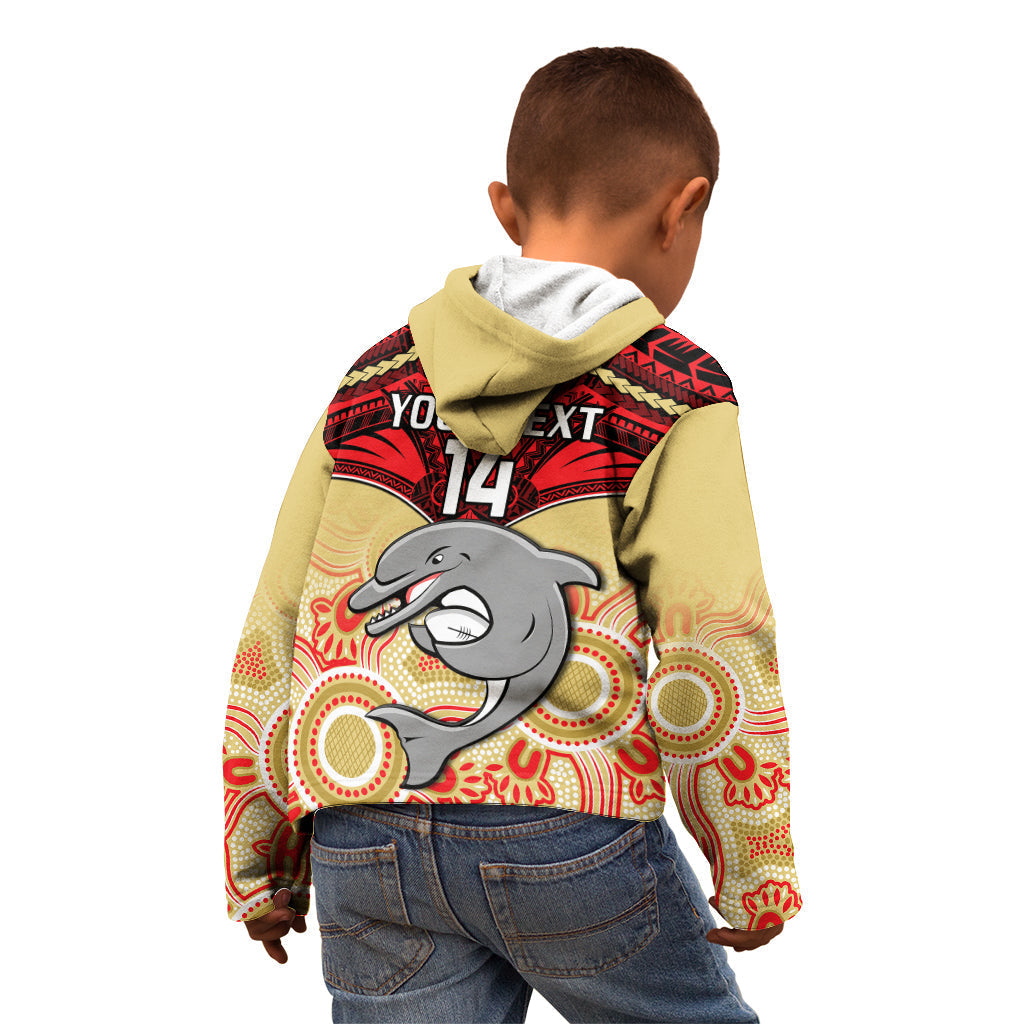 personalised-dolphins-rugby-kid-hoodie-aboriginal-mix-polynesian-pattern