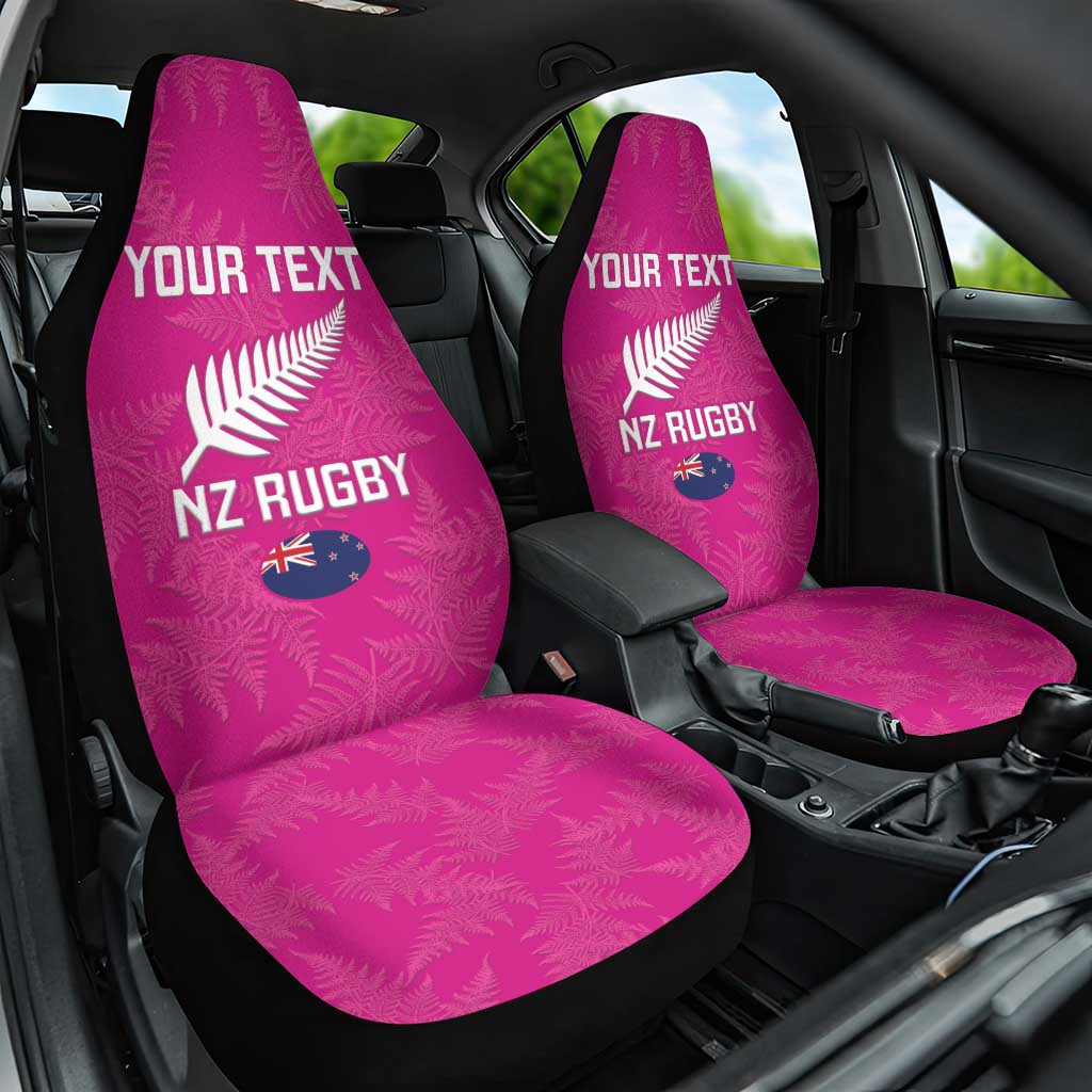 Custom New Zealand Silver Fern Rugby Car Seat Cover Go Aotearoa - Pink Version - Vibe Hoodie Shop