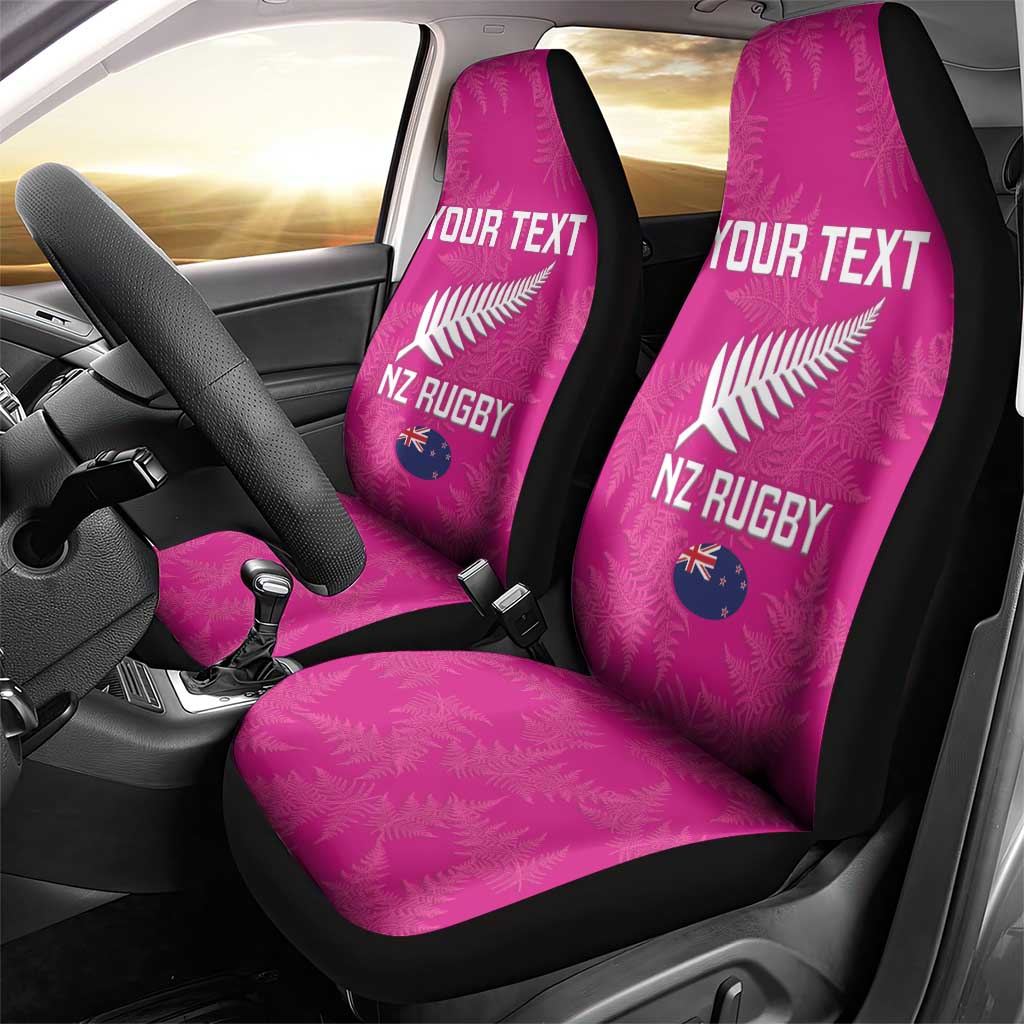 Custom New Zealand Silver Fern Rugby Car Seat Cover Go Aotearoa - Pink Version - Vibe Hoodie Shop