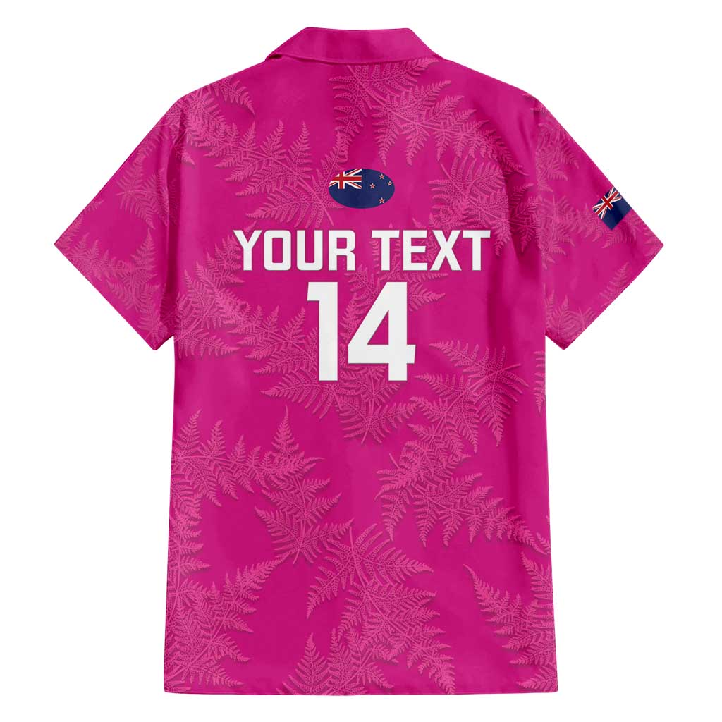 Custom New Zealand Silver Fern Rugby Hawaiian Shirt Go Aotearoa - Pink Version - Vibe Hoodie Shop