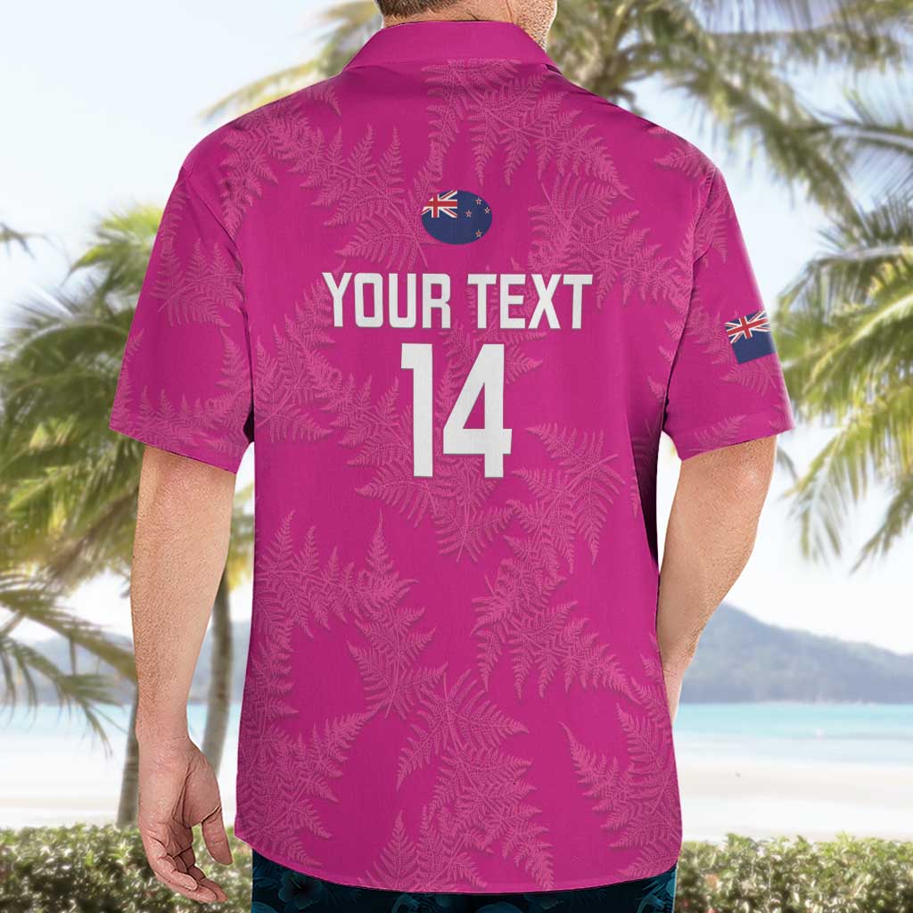 Custom New Zealand Silver Fern Rugby Hawaiian Shirt Go Aotearoa - Pink Version - Vibe Hoodie Shop