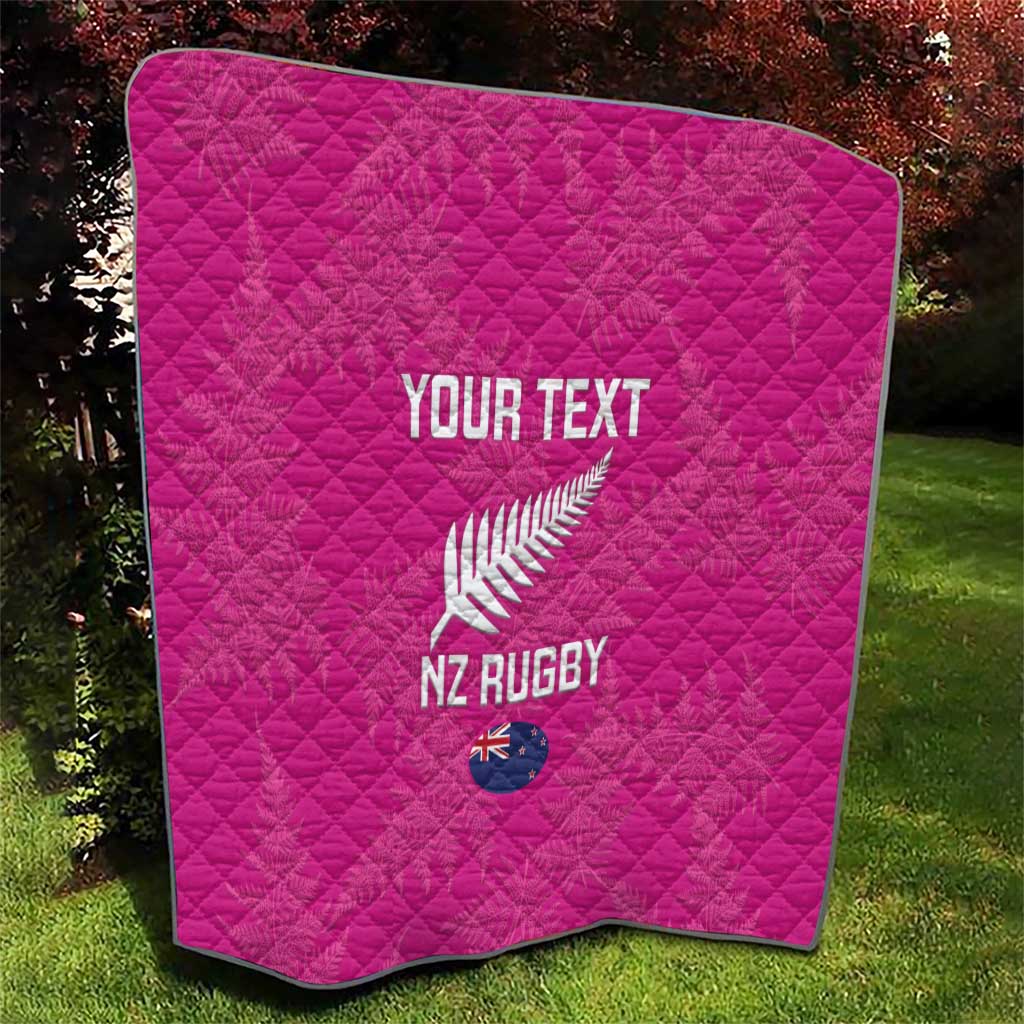Custom New Zealand Silver Fern Rugby Quilt Go Aotearoa - Pink Version - Vibe Hoodie Shop