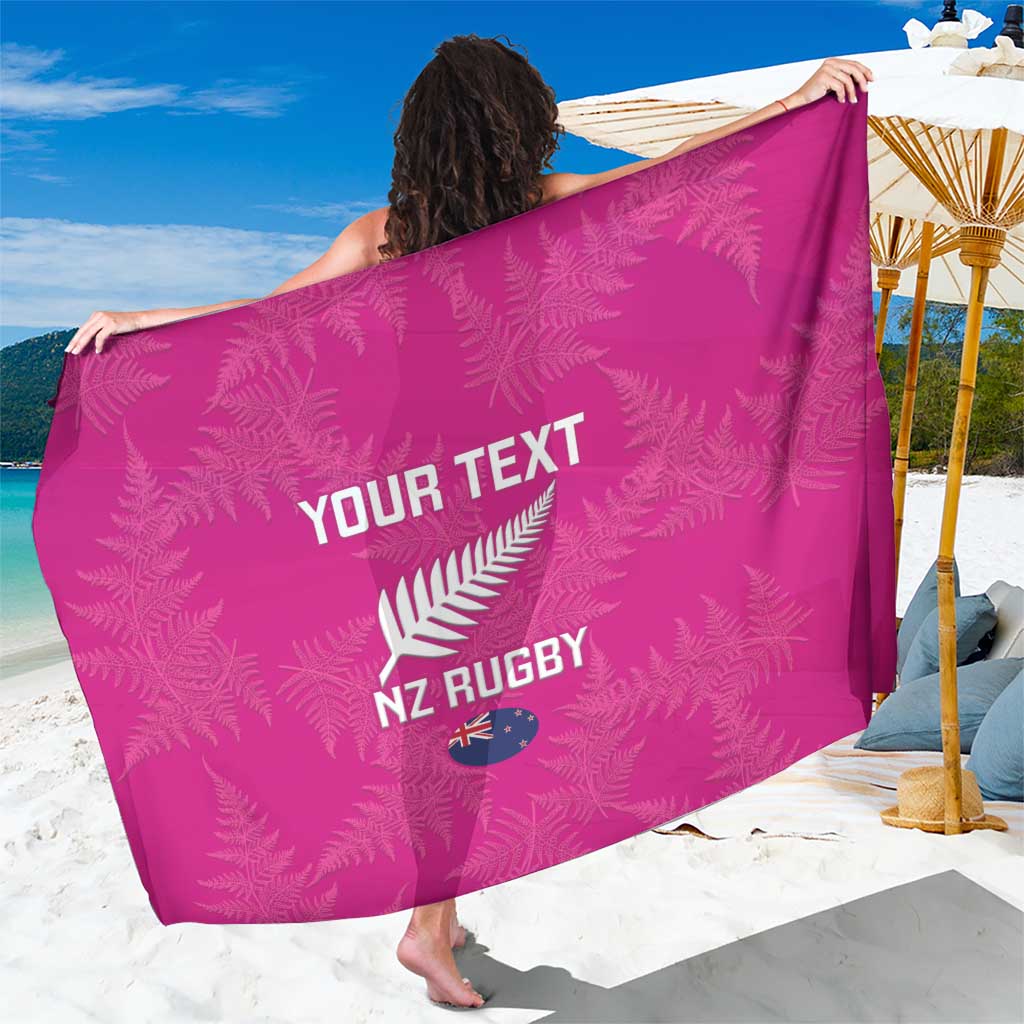 Custom New Zealand Silver Fern Rugby Sarong Go Aotearoa - Pink Version - Vibe Hoodie Shop