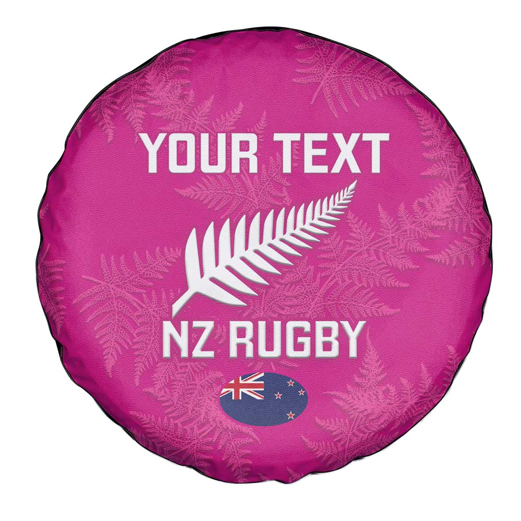 Custom New Zealand Silver Fern Rugby Spare Tire Cover Go Aotearoa - Pink Version - Vibe Hoodie Shop