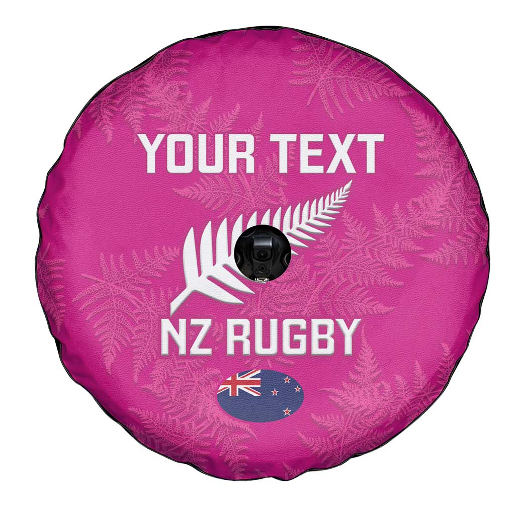 Custom New Zealand Silver Fern Rugby Spare Tire Cover Go Aotearoa - Pink Version - Vibe Hoodie Shop