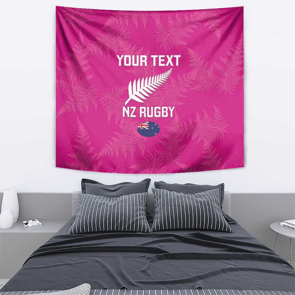 Custom New Zealand Silver Fern Rugby Tapestry Go Aotearoa - Pink Version - Vibe Hoodie Shop