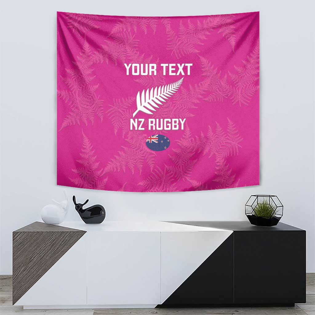 Custom New Zealand Silver Fern Rugby Tapestry Go Aotearoa - Pink Version - Vibe Hoodie Shop