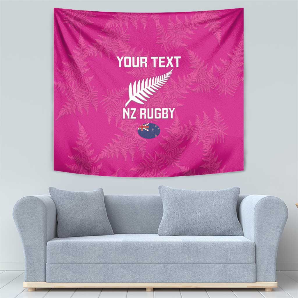 Custom New Zealand Silver Fern Rugby Tapestry Go Aotearoa - Pink Version - Vibe Hoodie Shop