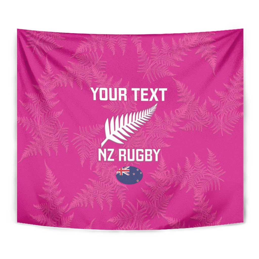 Custom New Zealand Silver Fern Rugby Tapestry Go Aotearoa - Pink Version - Vibe Hoodie Shop