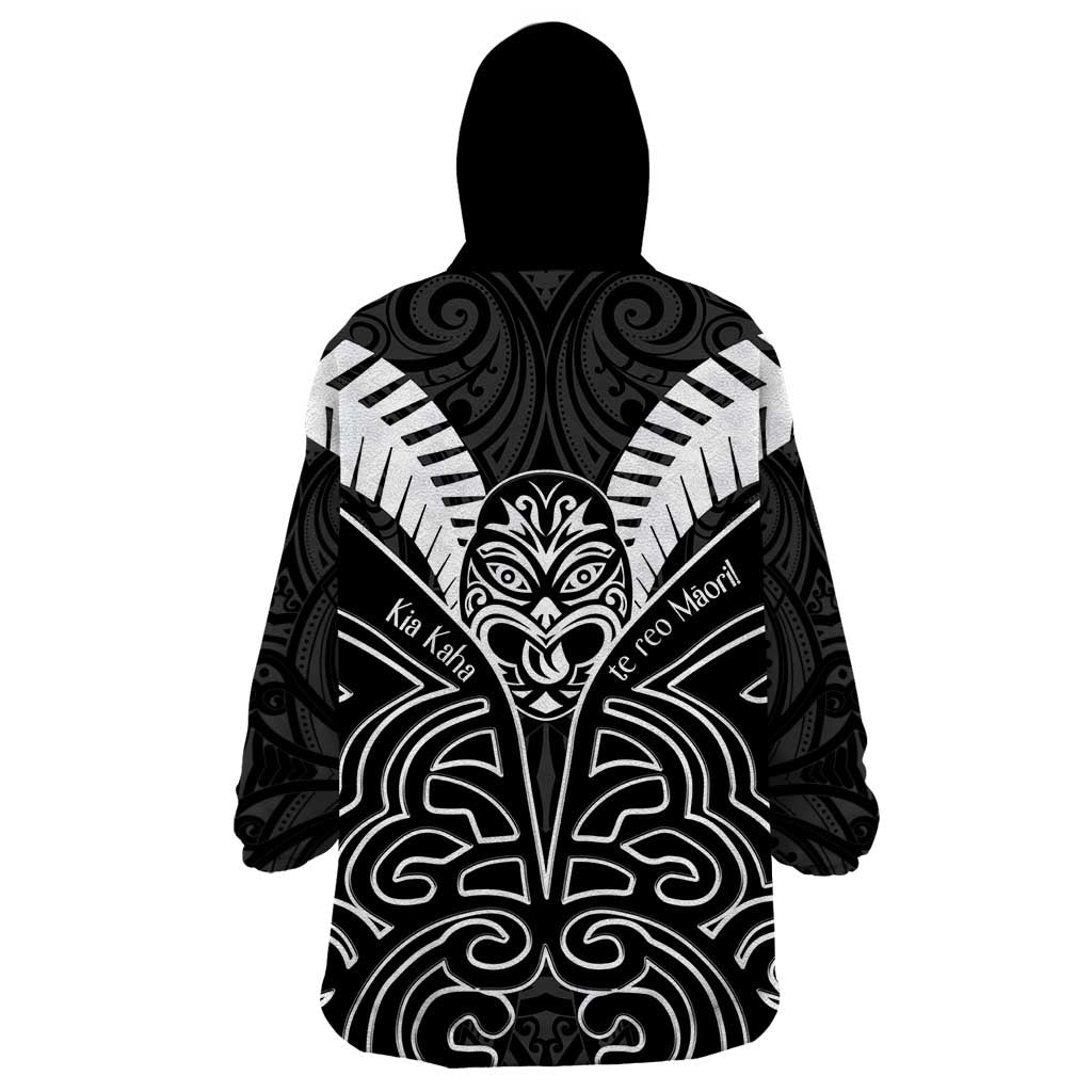 Kia Kaha Te Reo Maori Wearable Blanket Hoodie Aotearoa Hei Tiki With Hongi - Vibe Hoodie Shop