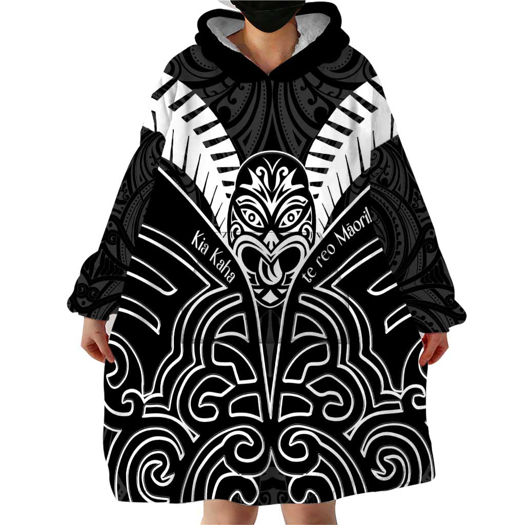 Kia Kaha Te Reo Maori Wearable Blanket Hoodie Aotearoa Hei Tiki With Hongi - Vibe Hoodie Shop