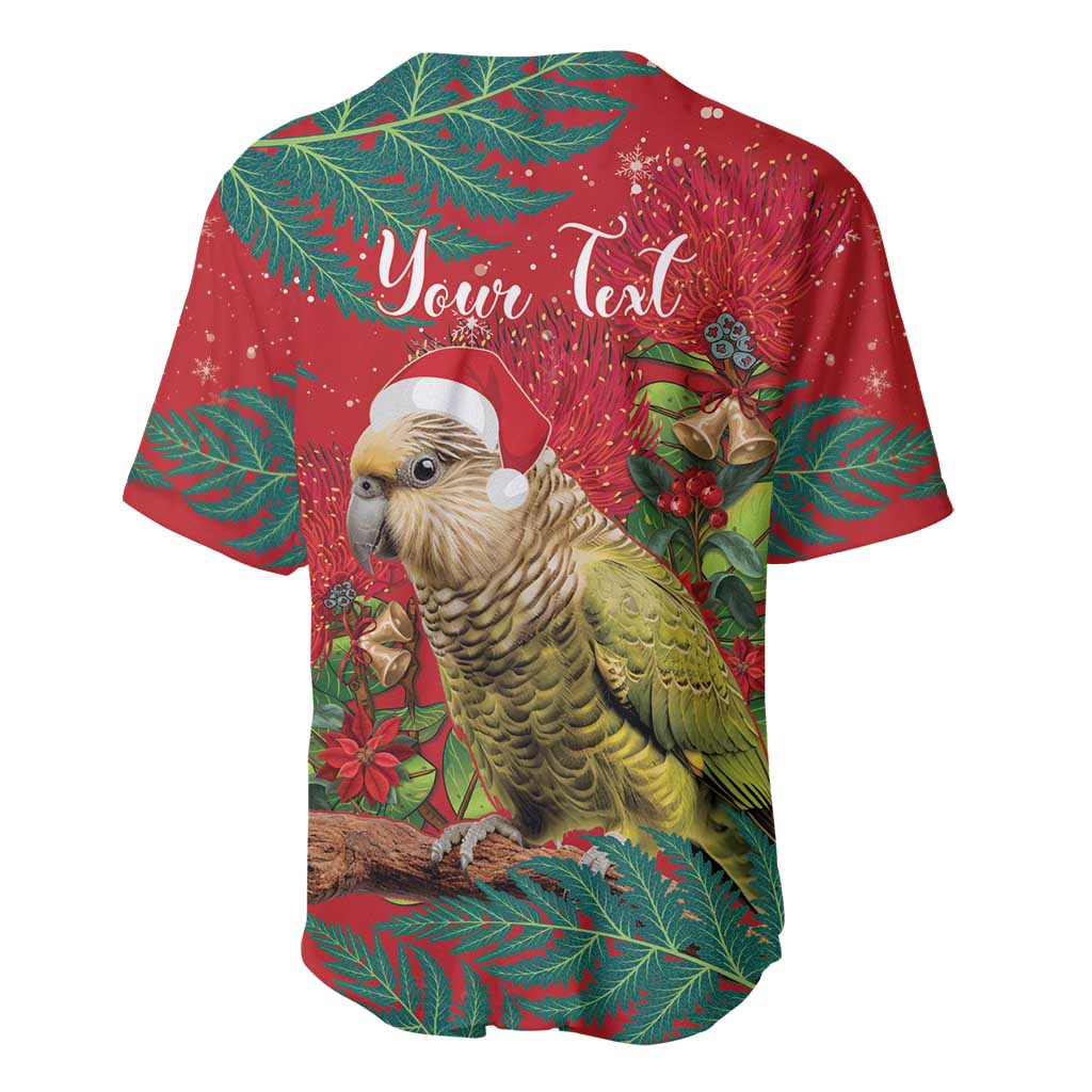 Personalised New Zealand Kakapo Christmas Baseball Jersey Meri Kirihimete Silver Fern Mix Pohutukawa - Vibe Hoodie Shop