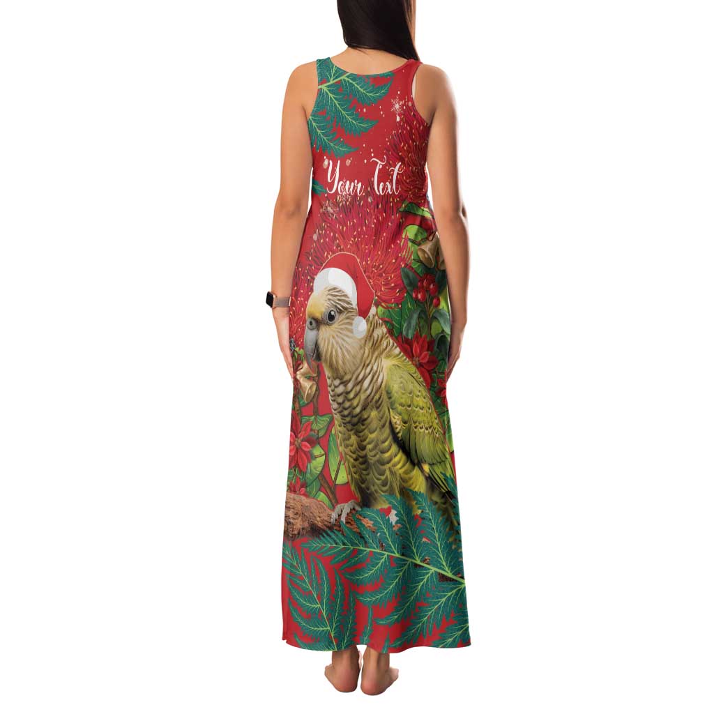 Personalised New Zealand Kakapo Christmas Family Matching Tank Maxi Dress and Hawaiian Shirt Meri Kirihimete Silver Fern Mix Pohutukawa