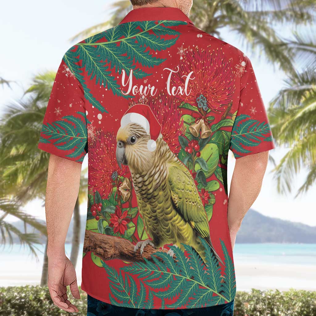 Personalised New Zealand Kakapo Christmas Hawaiian Shirt Meri Kirihimete Silver Fern Mix Pohutukawa - Vibe Hoodie Shop