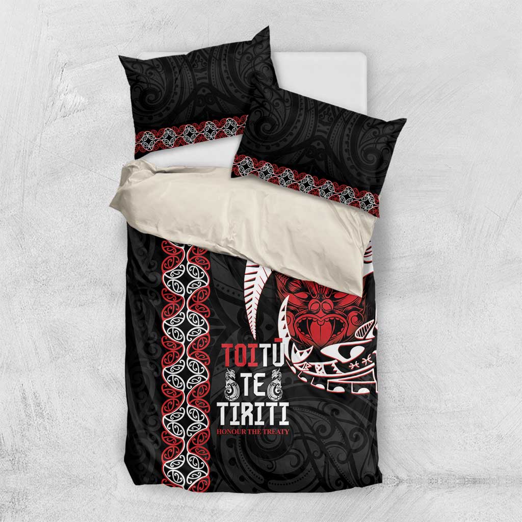 Aotearoa Toitu Te Tiriti Bedding Set Honour The Treaty Maori Haka - Vibe Hoodie Shop