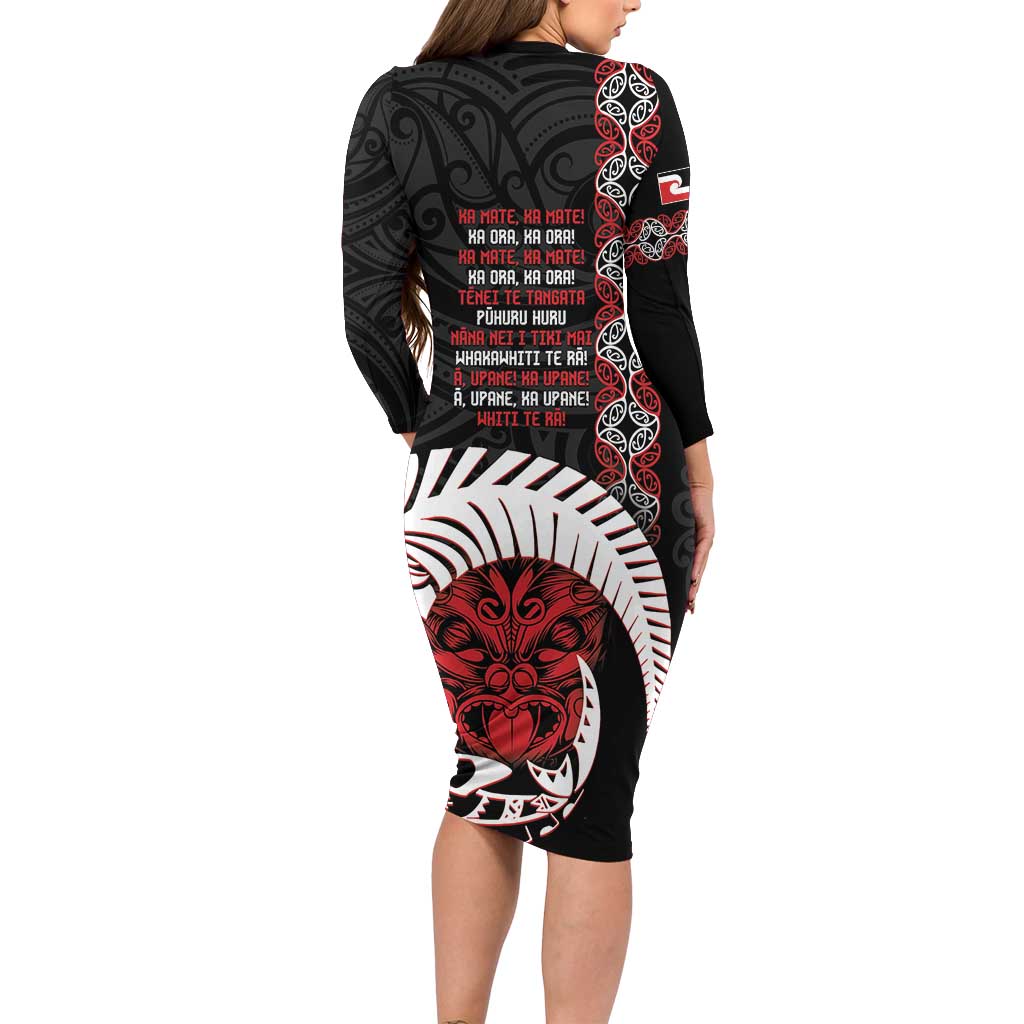 Aotearoa Toitu Te Tiriti Family Matching Long Sleeve Bodycon Dress and Hawaiian Shirt Honour The Treaty Maori Haka