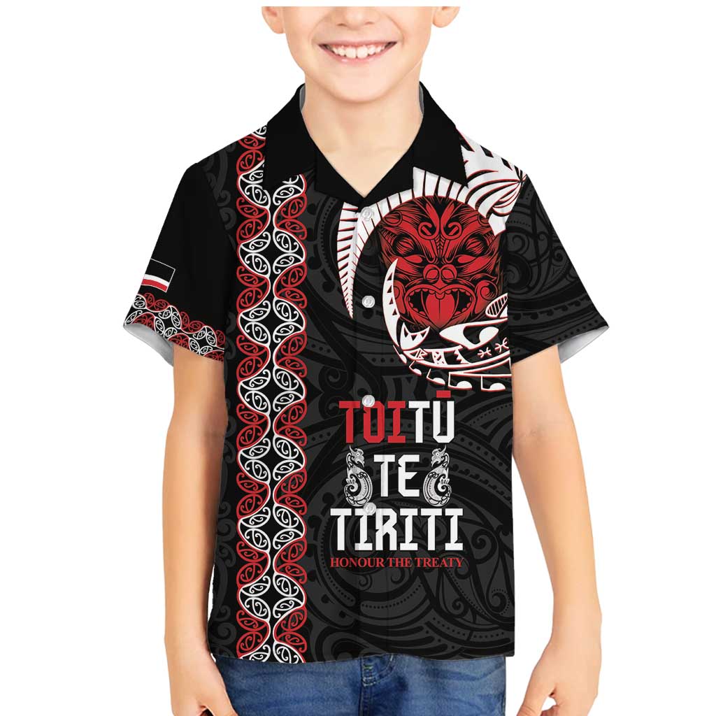 Aotearoa Toitu Te Tiriti Family Matching Mermaid Dress and Hawaiian Shirt Honour The Treaty Maori Haka