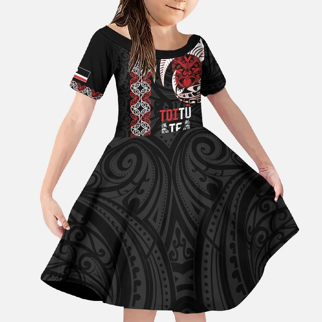 Aotearoa Toitu Te Tiriti Family Matching Short Sleeve Bodycon Dress and Hawaiian Shirt Honour The Treaty Maori Haka