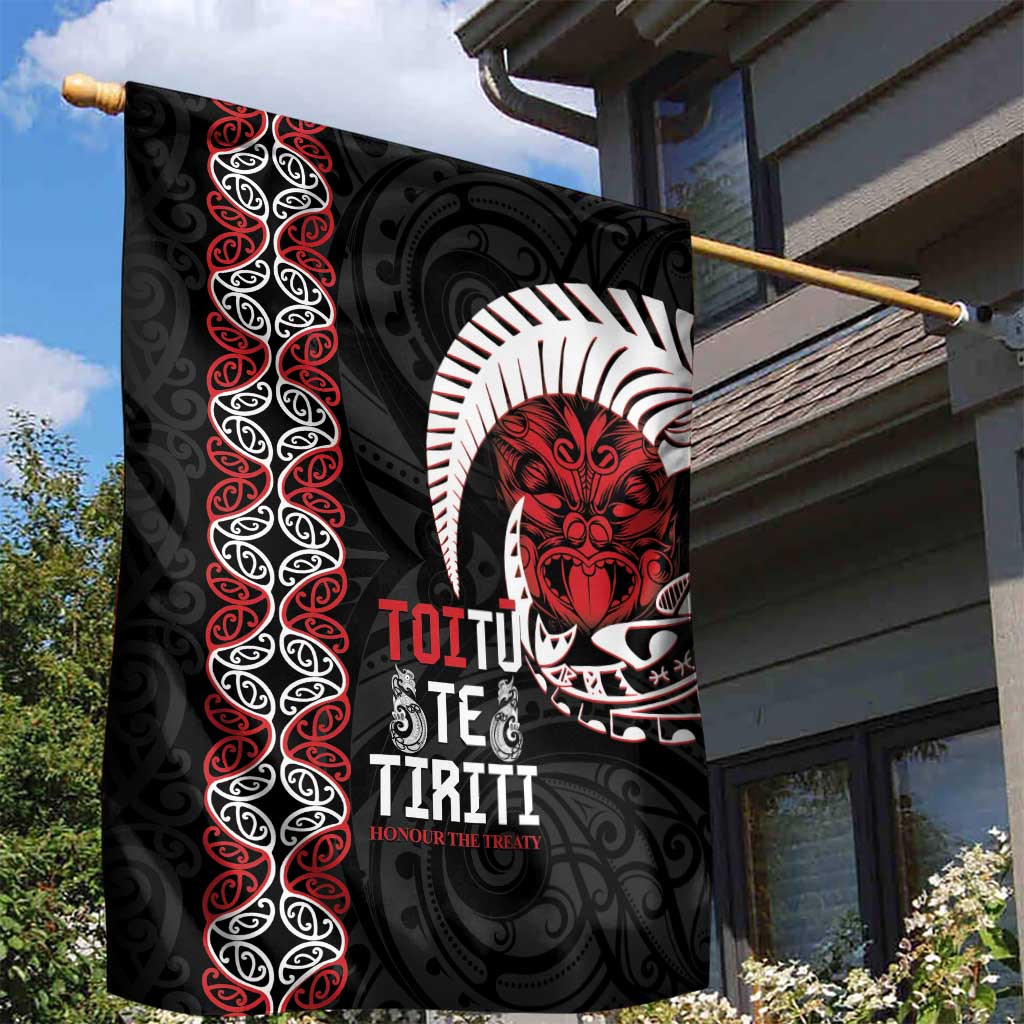 Aotearoa Toitu Te Tiriti Garden Flag Honour The Treaty Maori Haka - Vibe Hoodie Shop