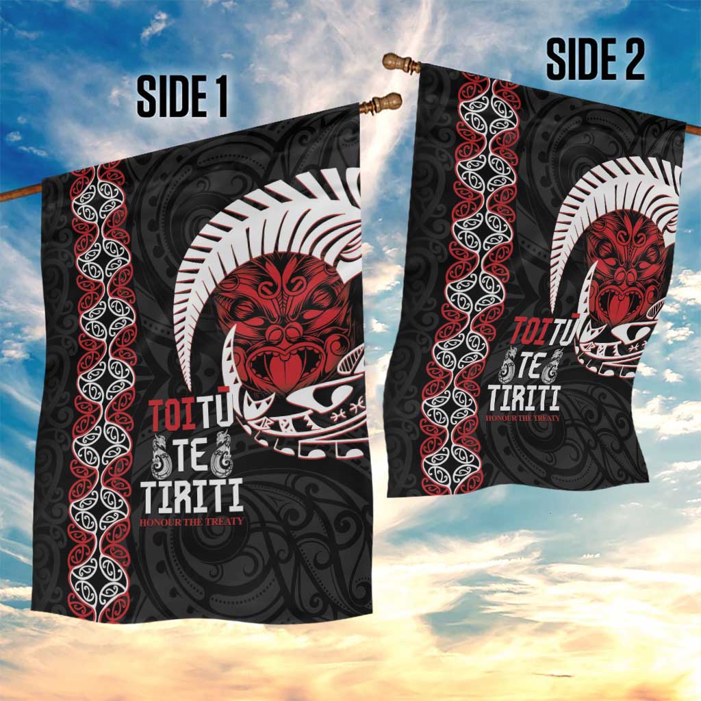 Aotearoa Toitu Te Tiriti Garden Flag Honour The Treaty Maori Haka - Vibe Hoodie Shop