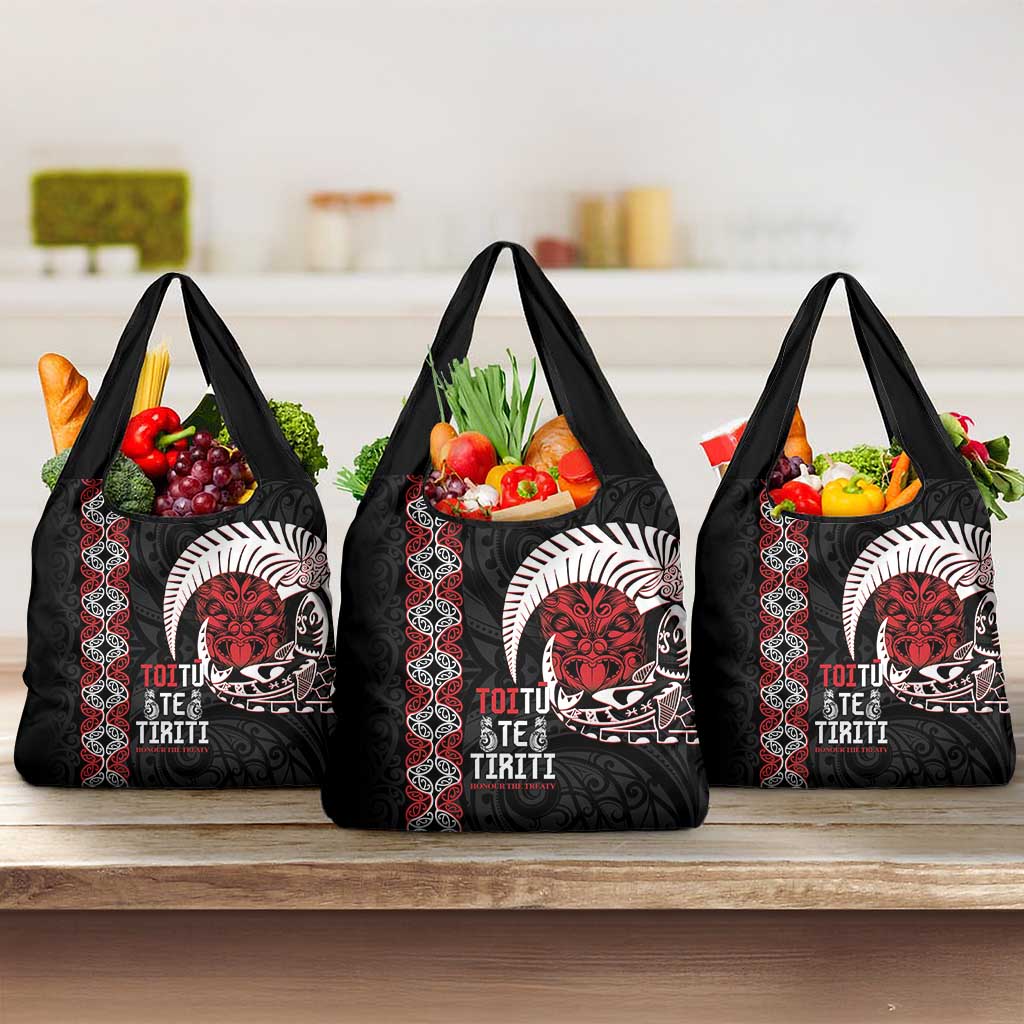 Aotearoa Toitu Te Tiriti Grocery Bag Honour The Treaty Maori Haka