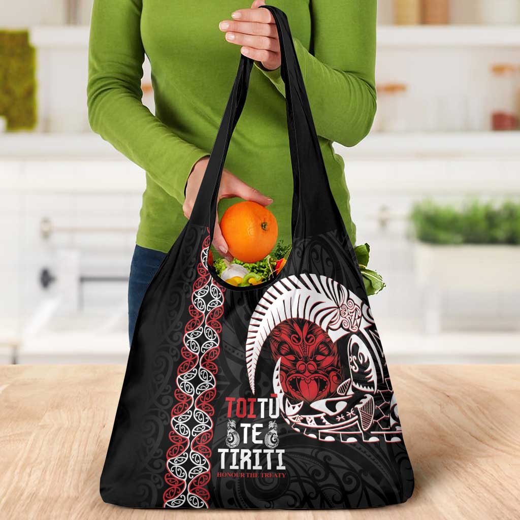 Aotearoa Toitu Te Tiriti Grocery Bag Honour The Treaty Maori Haka